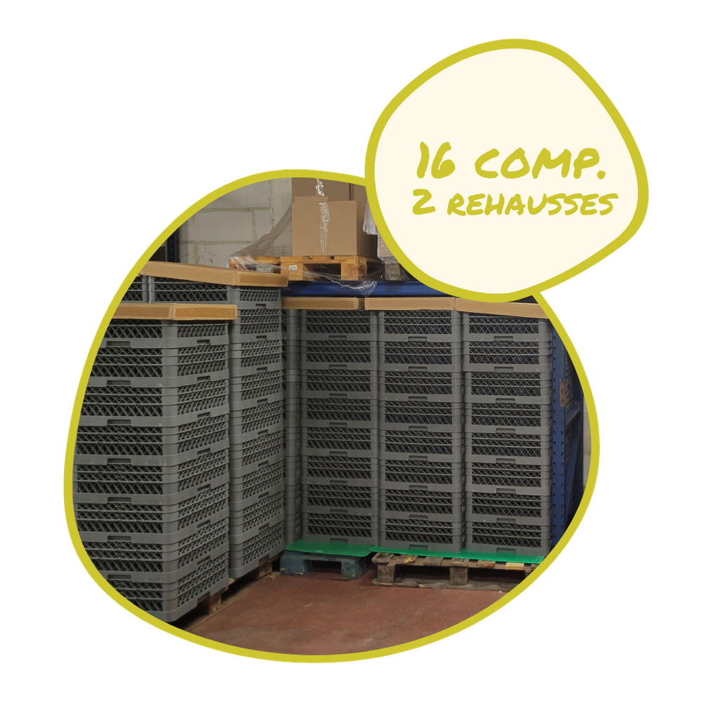 Casier lavable 16 c. + 2 rehausses (déstockage)