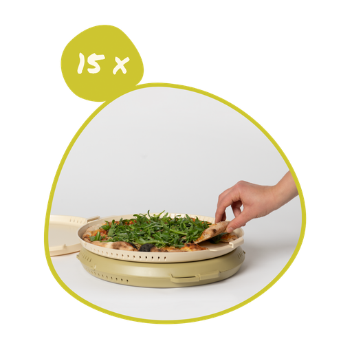 15x Boîte à pizza ou pâtisserie Crème