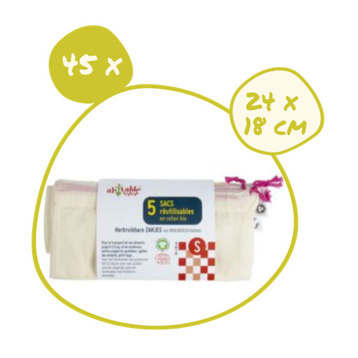 45 * Sac en coton bio taille S Ah table