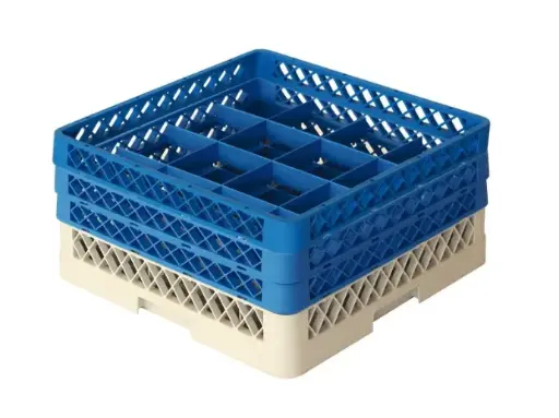 Casier lave-vaisselle 16 compartiments + 3 rehausses